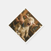 Fantasy Schattige Lamb Bang Scheren Servet (Hoek)