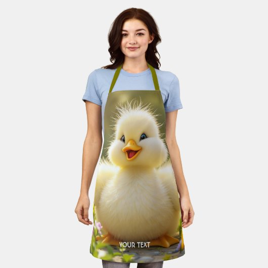 Fantasy Schattige Laughing Fluffy Duck Schort (Gedragen)