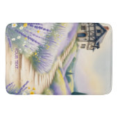 Fantasy Schattige Lavendel House Flowers Badmat (Voorkant)