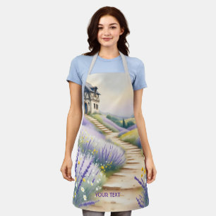 Fantasy Schattige Lavendel House Flowers Schort