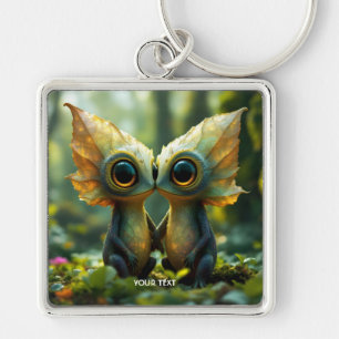 Fantasy Schattige Leaves Forest Love Sleutelhanger