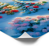 Fantasy Schattige levendig kerst sprookjesdorp Perfect Poster (Hoek)