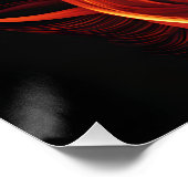 Fantasy Schattige levendig meisje vuur vlammen Perfect Poster (Hoek)