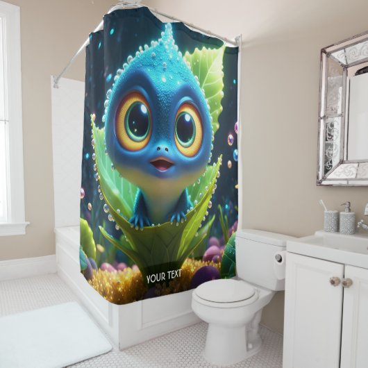 Fantasy Schattige levendig Zee mooi schepsel Douchegordijn (In situ)