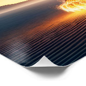 Fantasy Schattige Lion Desert Fire Perfect Poster (Hoek)