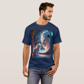 Fantasy Schattige Lion Kitten Mirror T-shirt (Voorkant volledig)