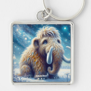 Fantasy Schattige Little Mammoth Winter Sleutelhanger