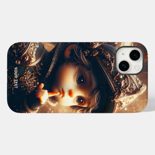 Fantasy Schattige Little Quiet Knight Case-Mate iPhone Case (Achterkant (horizontaal))