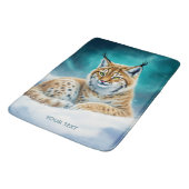 Fantasy Schattige Lynx Cub Winter Badmat (Gekanteld)