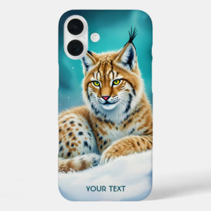 Fantasy Schattige Lynx Cub Winter iPhone 16 Plus Hoesje