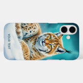 Fantasy Schattige Lynx Cub Winter Case-Mate iPhone Case (Achterkant (horizontaal))