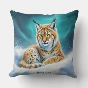 Fantasy Schattige Lynx Cub Winter Kussen
