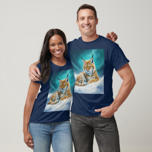 Fantasy Schattige Lynx Cub Winter T-shirt