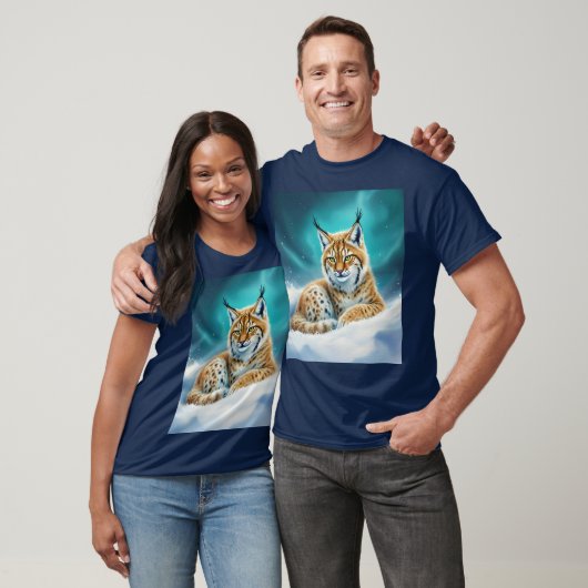 Fantasy Schattige Lynx Cub Winter T-shirt (Unisex)