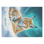 Fantasy Schattige Lynx Cub Winter Tafelkleed (Voorkant (Horizontaal))