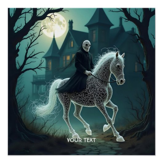 Fantasy Schattige Man Halloween Horse Perfect Poster (Voorkant)