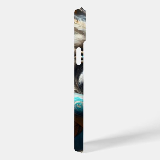 Fantasy Schattige Man Knuffelen Wolf Case-Mate iPhone Case (Achterkant / Rechts)