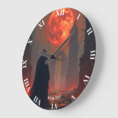 Fantasy Schattige Man Moon Red Grote Klok (Hoek)