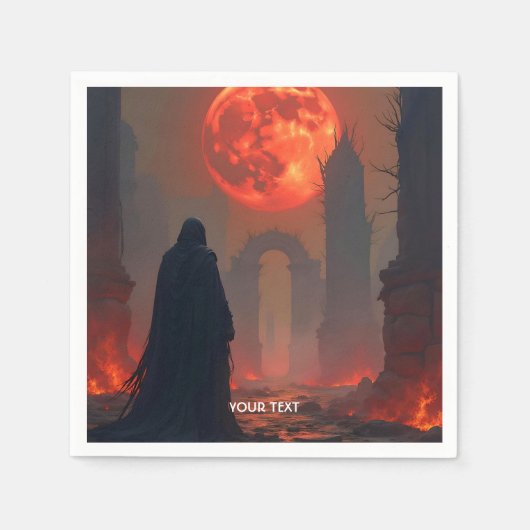 Fantasy Schattige Man Moon Red Servet (Voorkant)