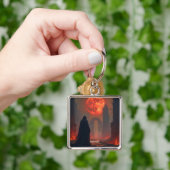 Fantasy Schattige Man Moon Red Sleutelhanger (Hand)