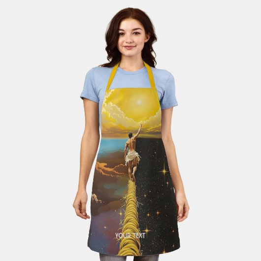 Fantasy Schattige Man Rope Space Schort (Gedragen)