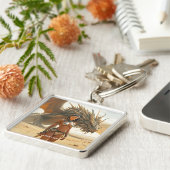 Fantasy Schattige meisje Dragon Desert Sleutelhanger (Zijkant)