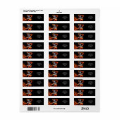 Fantasy Schattige meisje Fire Jurk Etiket (Full Sheet)
