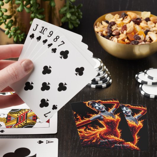 Fantasy Schattige meisje Fire Jurk Pokerkaarten (Insitu)