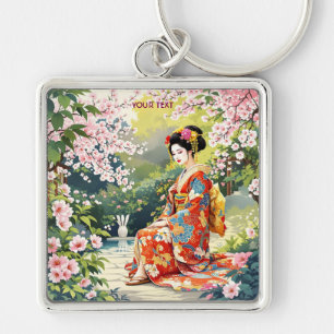 Fantasy Schattige Meisje Kimono Sakura Sleutelhanger