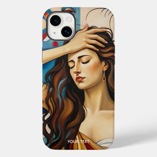 Fantasy Schattige meisje kubistische stijl Case-Mate iPhone Case (Achterkant)