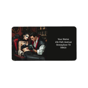 Fantasy Schattige Meisje Man Tattoo Etiket