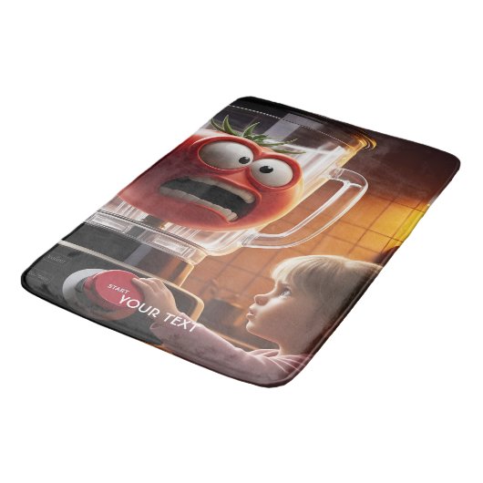 Fantasy Schattige Meisje Tomaat Blender Badmat (Gekanteld)