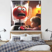 Fantasy Schattige Meisje Tomaat Blender Canvas Afdruk (Insitu (Slaapkamer))