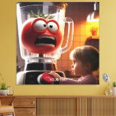 Fantasy Schattige Meisje Tomaat Blender Canvas Afdruk (Insitu (Woonkamer))