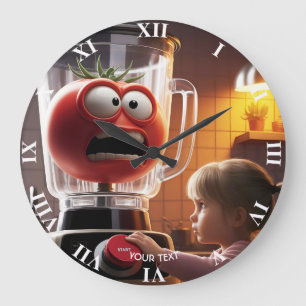 Fantasy Schattige Meisje Tomaat Blender Grote Klok