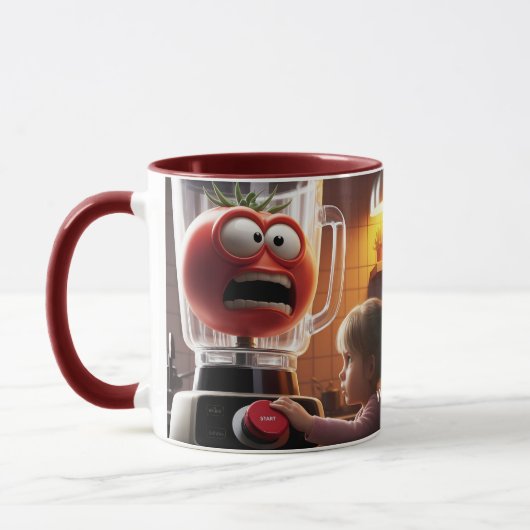 Fantasy Schattige Meisje Tomaat Blender Mok (Links)