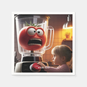 Fantasy Schattige Meisje Tomaat Blender Servet