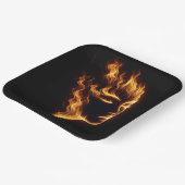 Fantasy Schattige Meisje Vlammen Vuur Papieren Bordje (Gebogen)