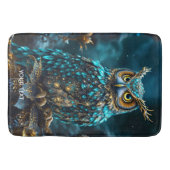 Fantasy Schattige Messing Turquoise Uil Badmat (Voorkant)