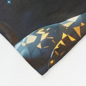 Fantasy Schattige Messing Turquoise Uil Fleece Deken (Hoek)