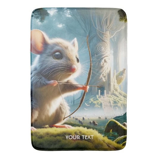 Fantasy Schattige Mice Bow Forest Badmat (Voorkant Verticaal)