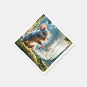Fantasy Schattige Mice Bow Forest Servet (Hoek)