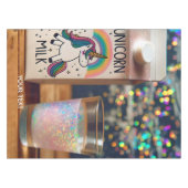 Fantasy Schattige Milk Unicorn Rainbow Tafelkleed (Voorkant (Horizontaal))
