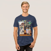 Fantasy Schattige Milk Unicorn Rainbow Tri-Blend Shirt (Voorkant volledig)
