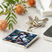 Fantasy Schattige Mirror Girl Kimono Sleutelhanger (Zijkant)