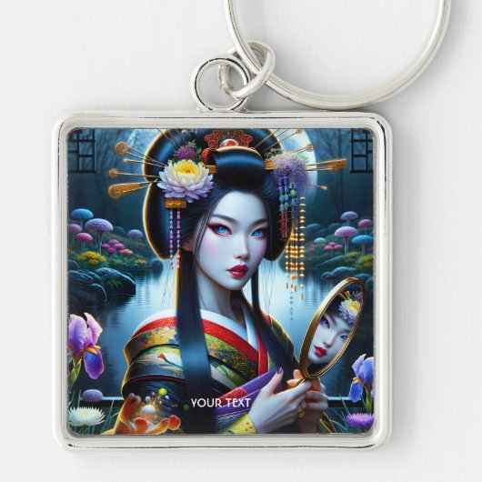 Fantasy Schattige Mirror Girl Kimono Sleutelhanger (Voorkant)