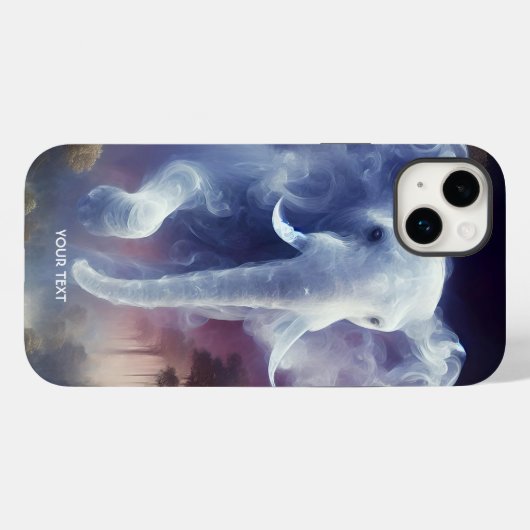 Fantasy Schattige Mist Elephant Oerwoud Case-Mate iPhone Case (Achterkant (horizontaal))