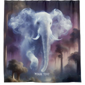Fantasy Schattige Mist Elephant Oerwoud Douchegordijn (Voorkant)
