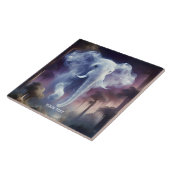 Fantasy Schattige Mist Elephant Oerwoud Tegeltje (Zijkant)