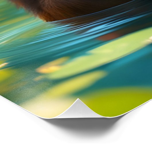 Fantasy Schattige Monkey Zebra Hug Perfect Poster (Hoek)